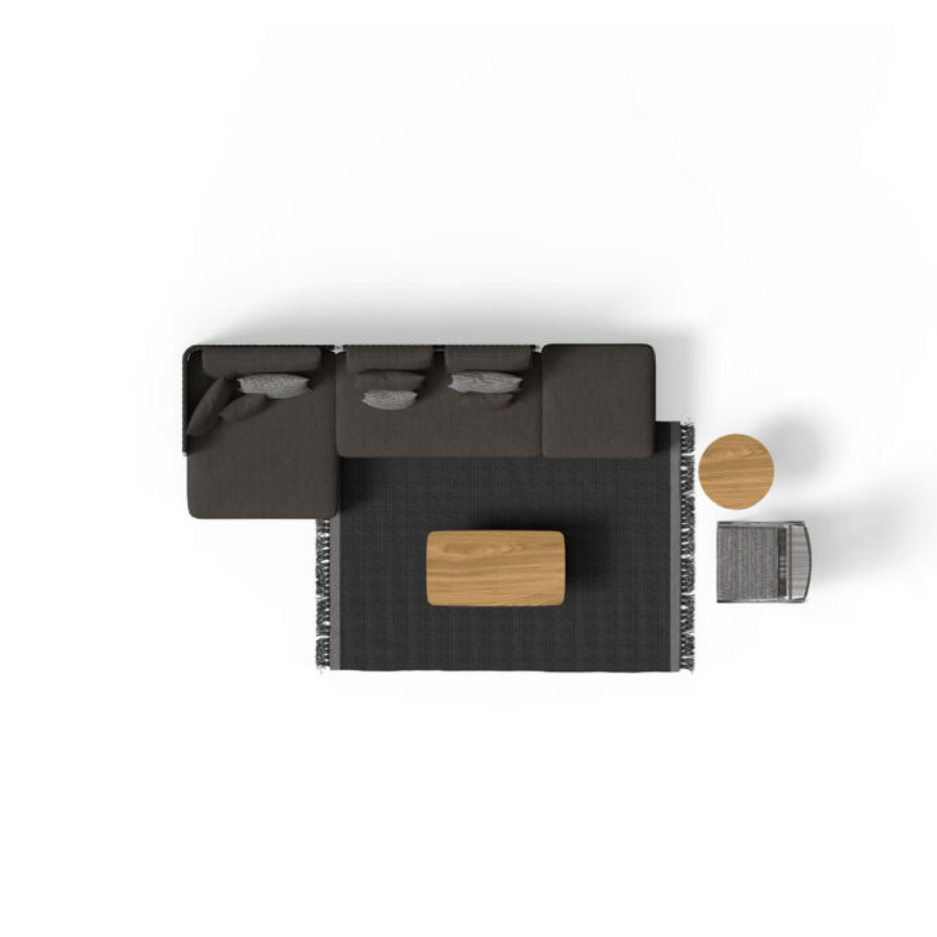 Padded Straps Outdoor Modular Sofa | Talenti George | Italianfurniture.com