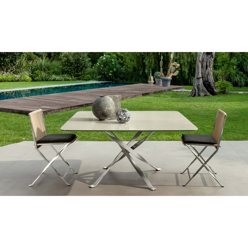 Steel-Framed Outdoor Dining Table | Talenti George | Italianfurniture.com
