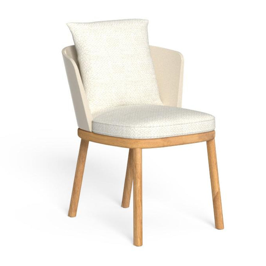Upholstered Barrel Back Outdoor Dining Chair | Talenti Itaca | Italianfurniture.com
