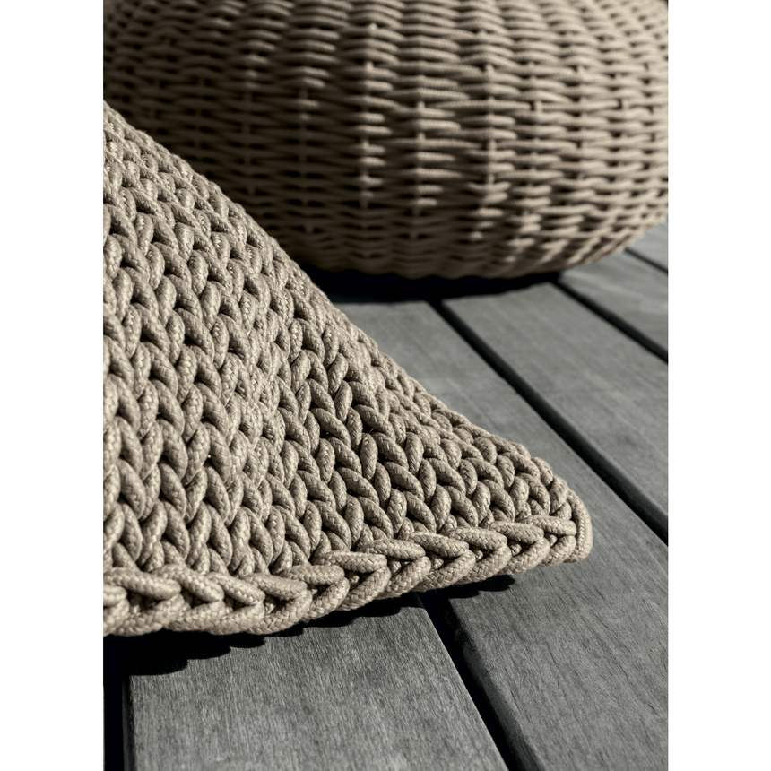 Woven Round Outdoor Pouf | Talenti Jackie | Italianfurniture.com
