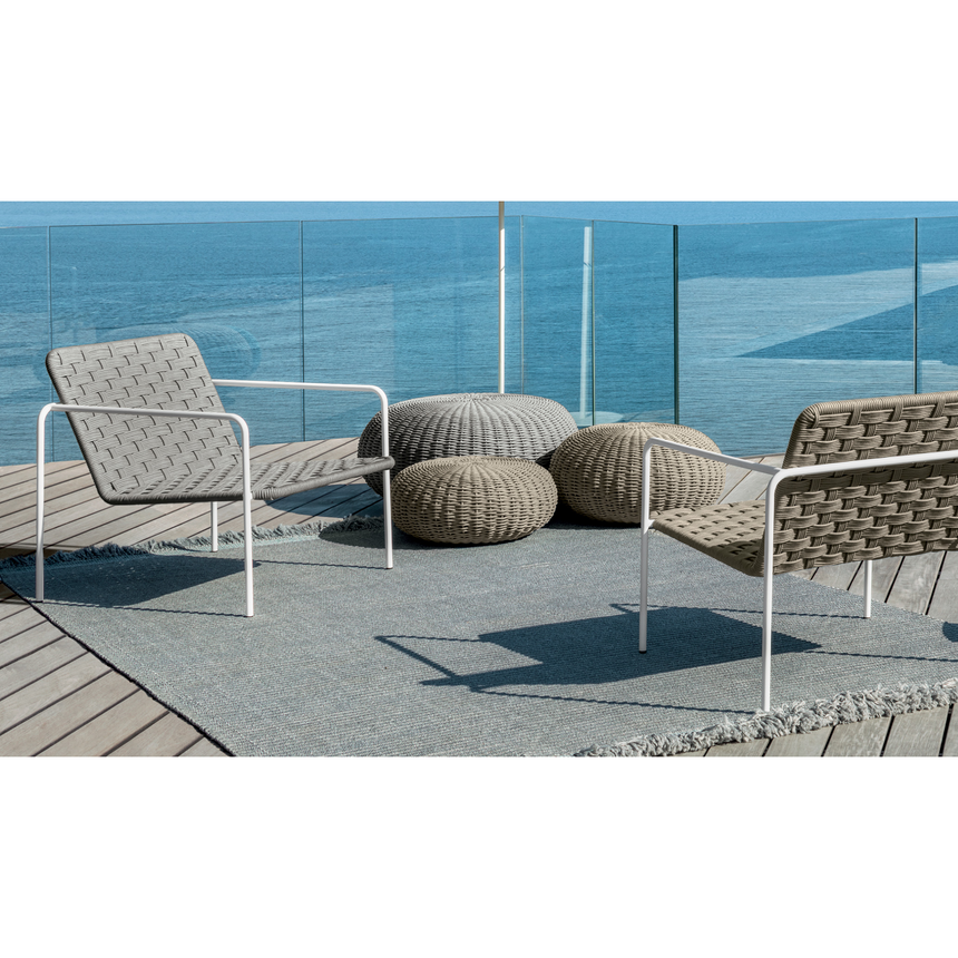 Woven Round Outdoor Pouf | Talenti Jackie | Italianfurniture.com