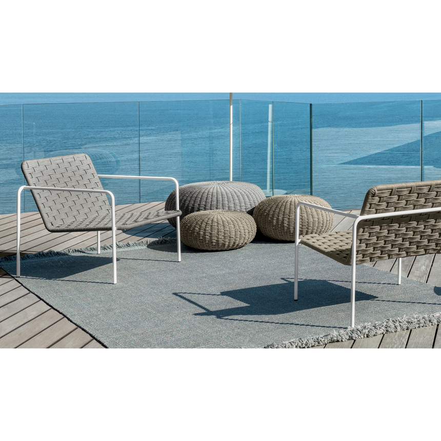 Woven Round Outdoor Pouf | Talenti Jackie | Italianfurniture.com