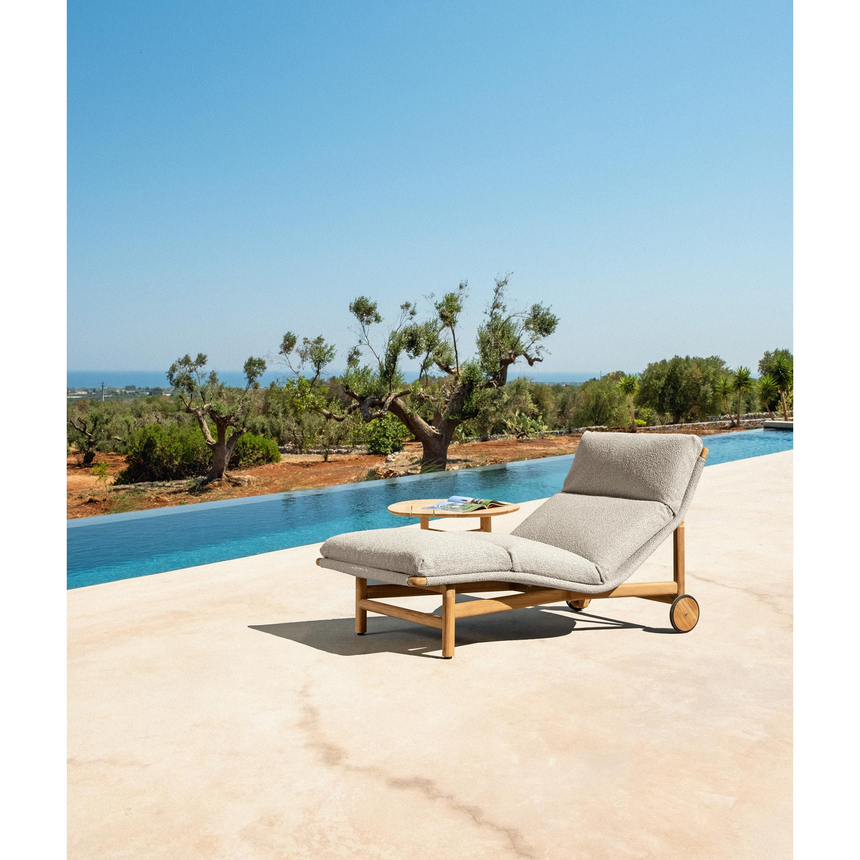 Natural Teak Sun Lounger | Talenti Jun | Italianfurniture.com