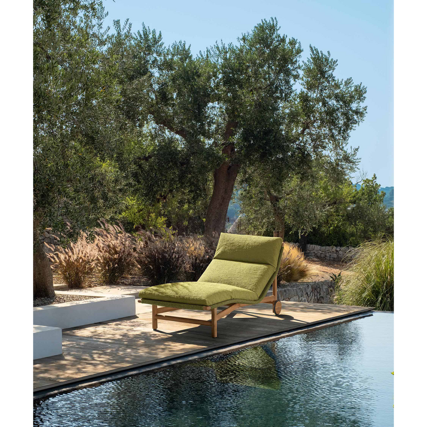 Natural Teak Sun Lounger | Talenti Jun | Italianfurniture.com