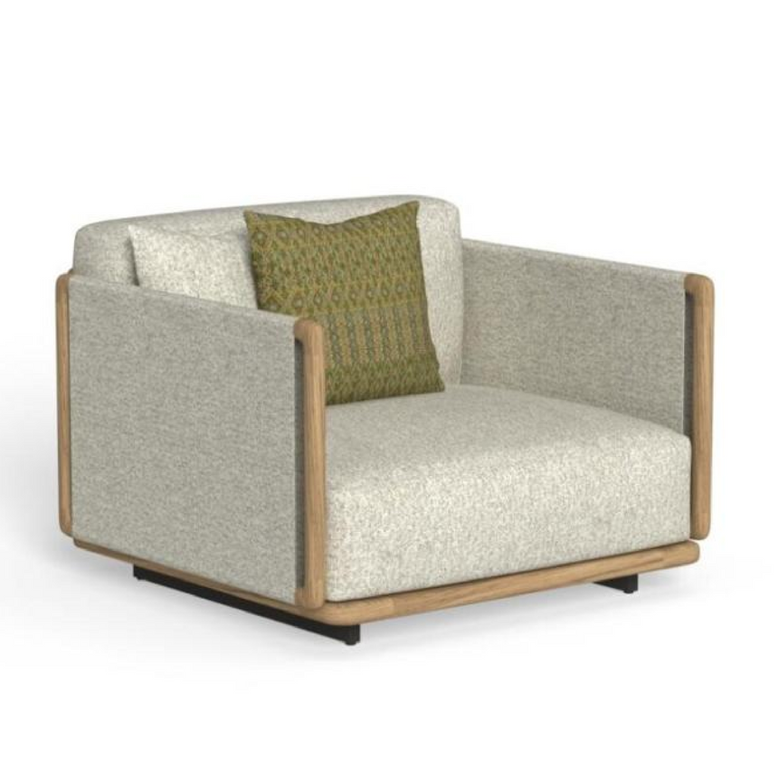 Teak Framed Outdoor Lounge Chair | Talenti Jun | Italianfurniture.com