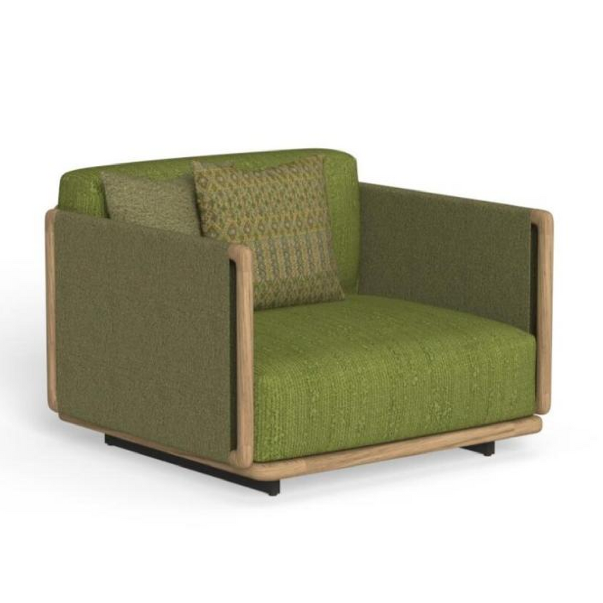 Teak Framed Outdoor Lounge Chair | Talenti Jun | Italianfurniture.com