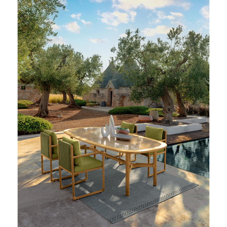 Solid Teak Outdoor Dining Armchair | Talenti Jun | Italianfurniture.com