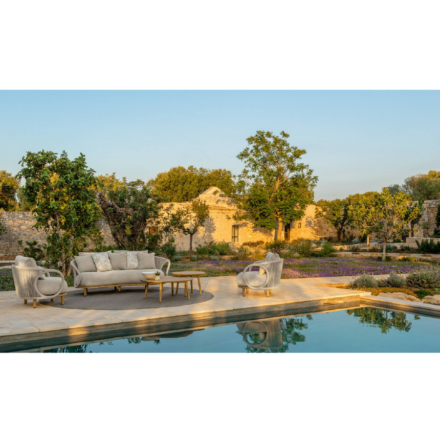 Weave Curved Outdoor Sofa | Talenti Karen | Italianfurniture.com