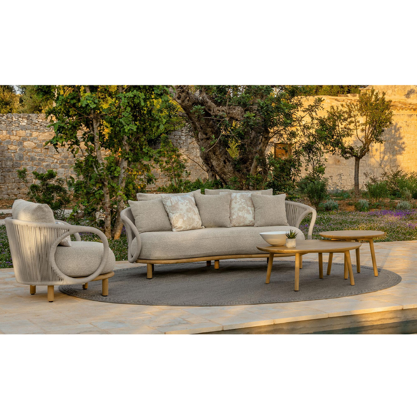 Weave Curved Outdoor Sofa | Talenti Karen | Italianfurniture.com