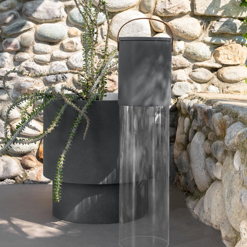 Cylindrical Cement Outdoor Planter | Talenti Kukà | Italianfurniture.com