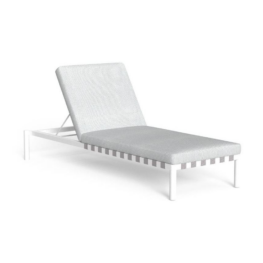 Padded Silver Sun Lounger | Talenti Lake | Italianfurniture.com