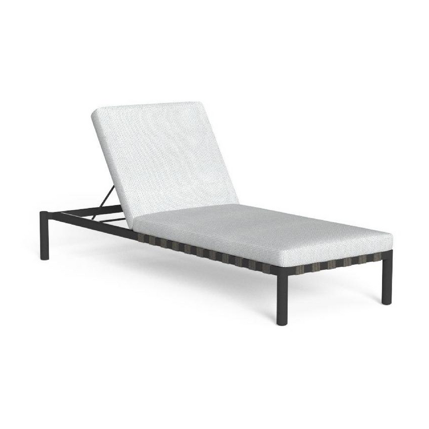 Padded Silver Sun Lounger | Talenti Lake | Italianfurniture.com