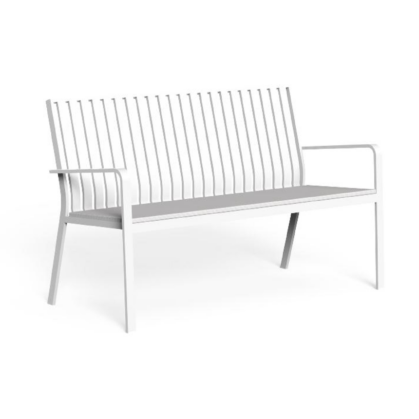 Slatted Aluminum Outdoor Bench | Talenti Lady | Italianfurniture.com