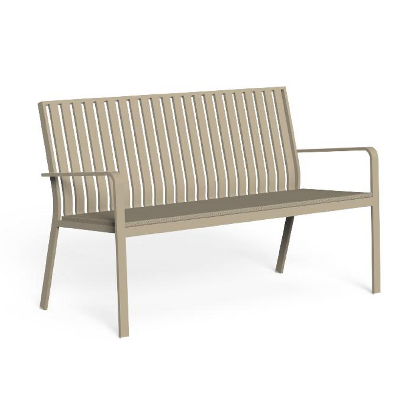 Slatted Aluminum Outdoor Bench | Talenti Lady | Italianfurniture.com