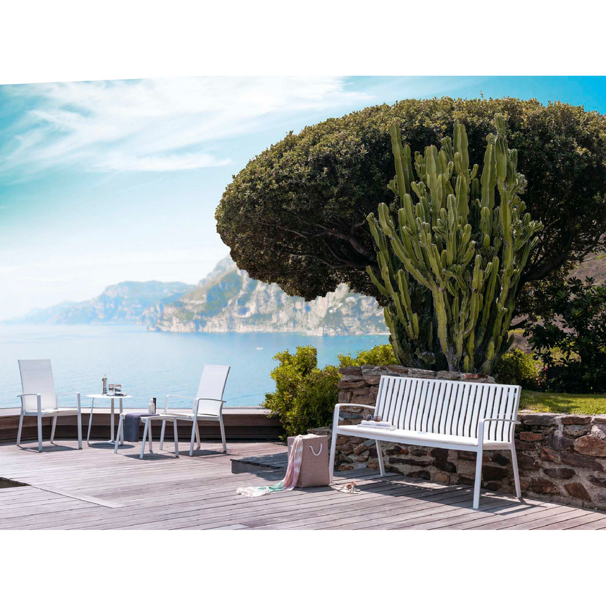 Slatted Aluminum Outdoor Bench | Talenti Lady | Italianfurniture.com