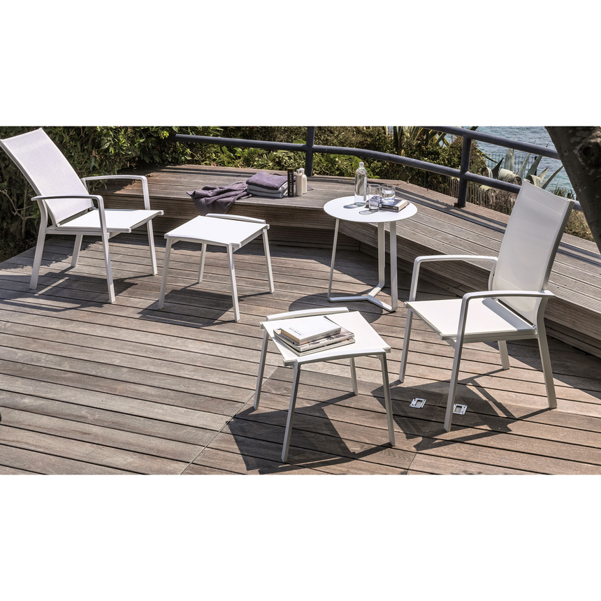 Aluminum Outdoor Ottoman | Talenti Lady | Italianfurniture.com