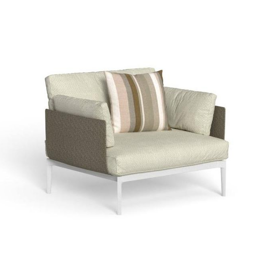 Aluminum Framed Outdoor Living Armchair | Talenti Leaf | Italianfurniture.com
