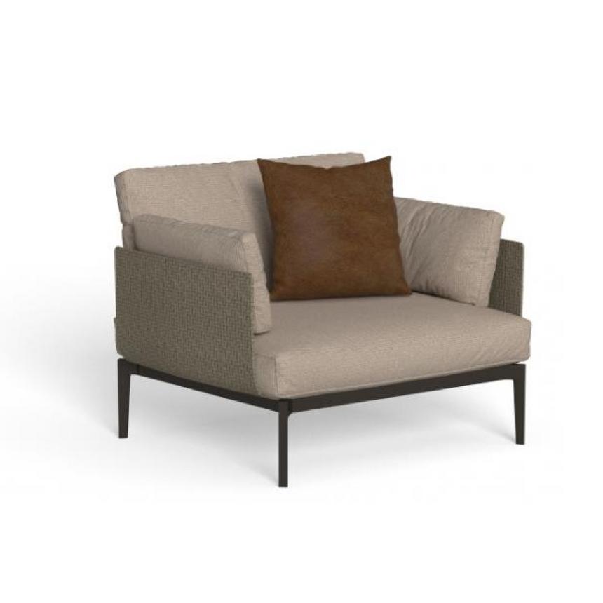 Aluminum Framed Outdoor Living Armchair | Talenti Leaf | Italianfurniture.com