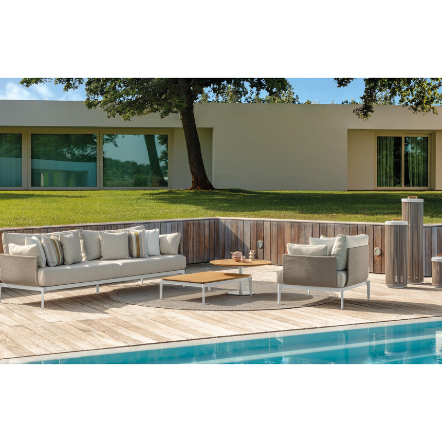 Aluminum Framed Outdoor Living Armchair | Talenti Leaf | Italianfurniture.com