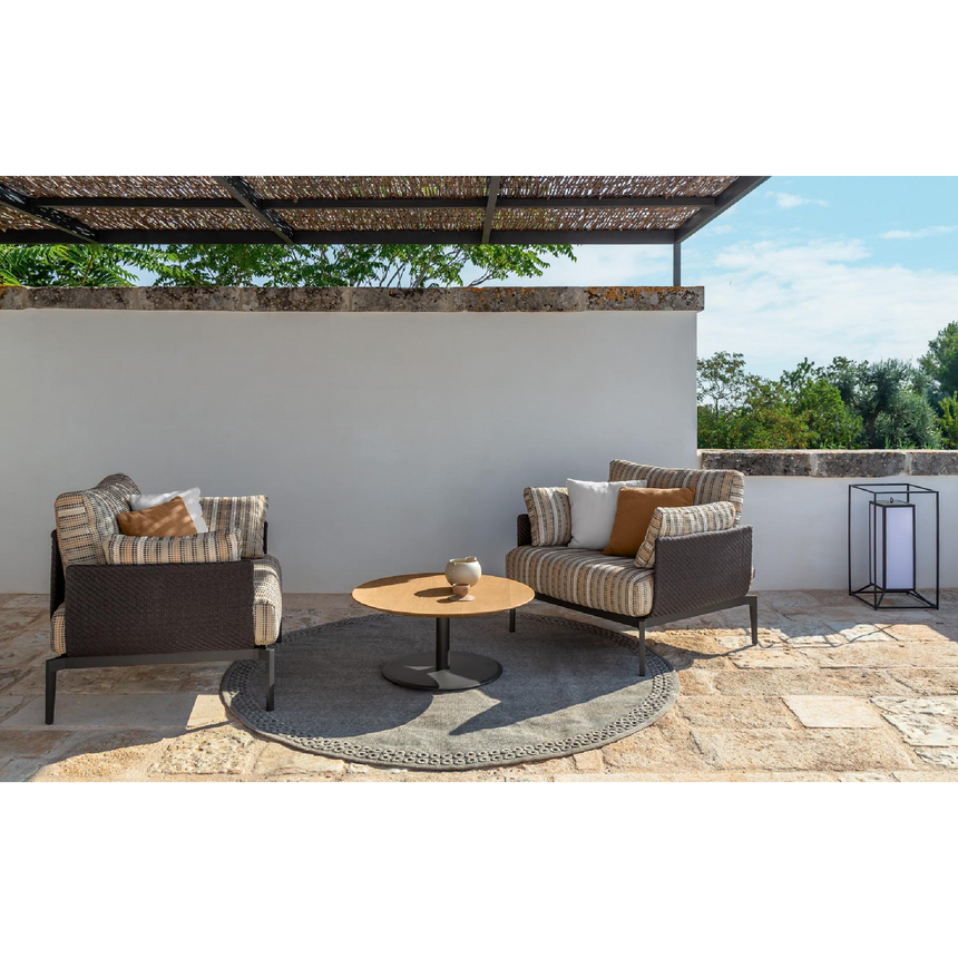 Aluminum Framed Outdoor Living Armchair | Talenti Leaf | Italianfurniture.com