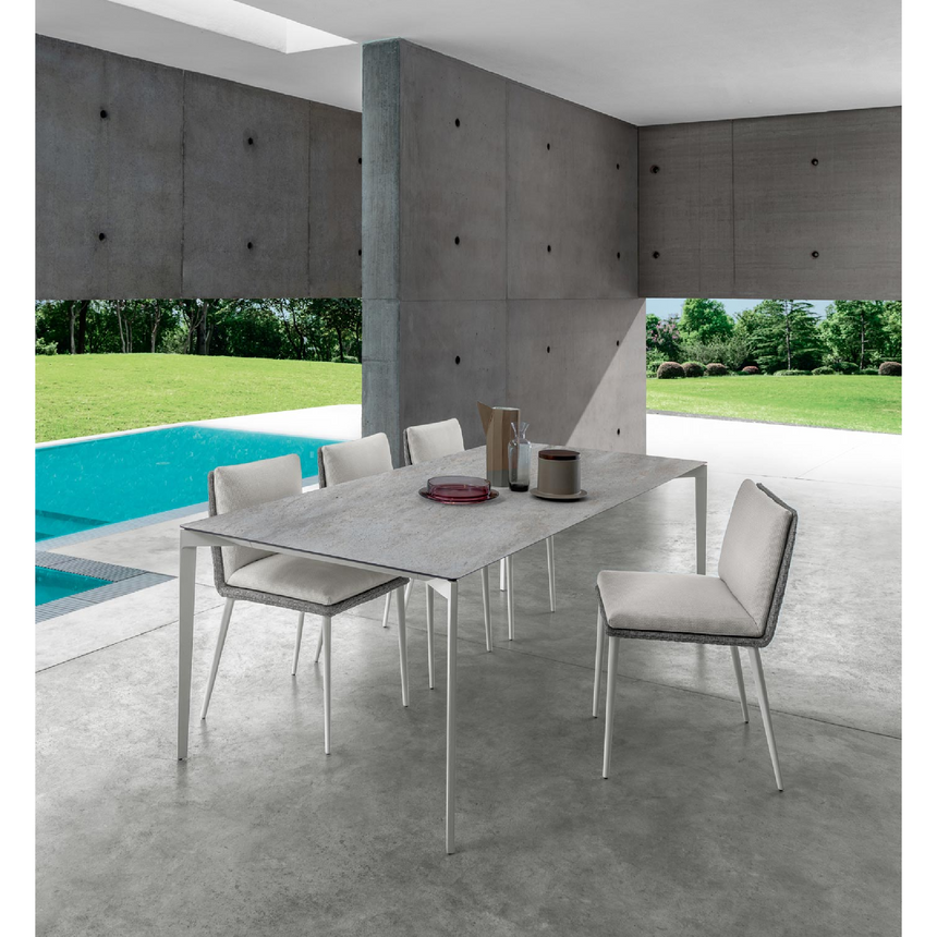 Aluminum Padded Outdoor Dining Chair | Talenti Leaf