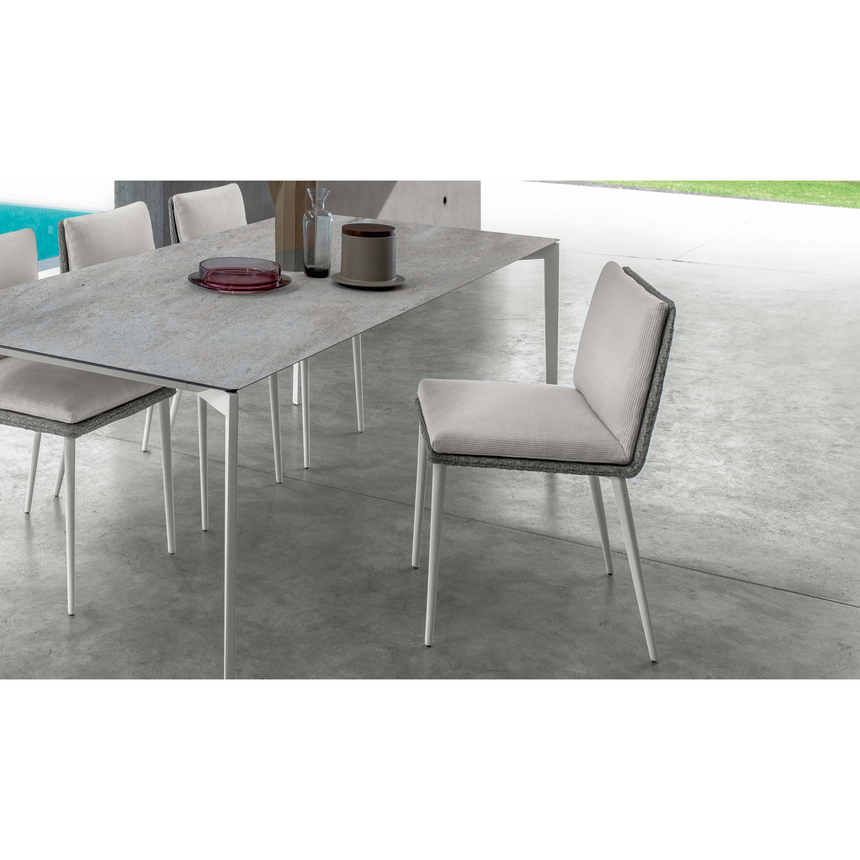 Aluminum Padded Outdoor Dining Chair | Talenti Leaf