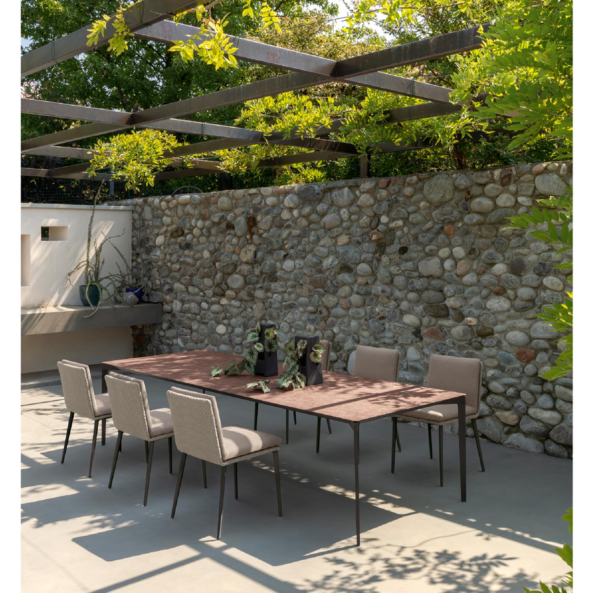 Aluminum Padded Outdoor Dining Chair | Talenti Leaf