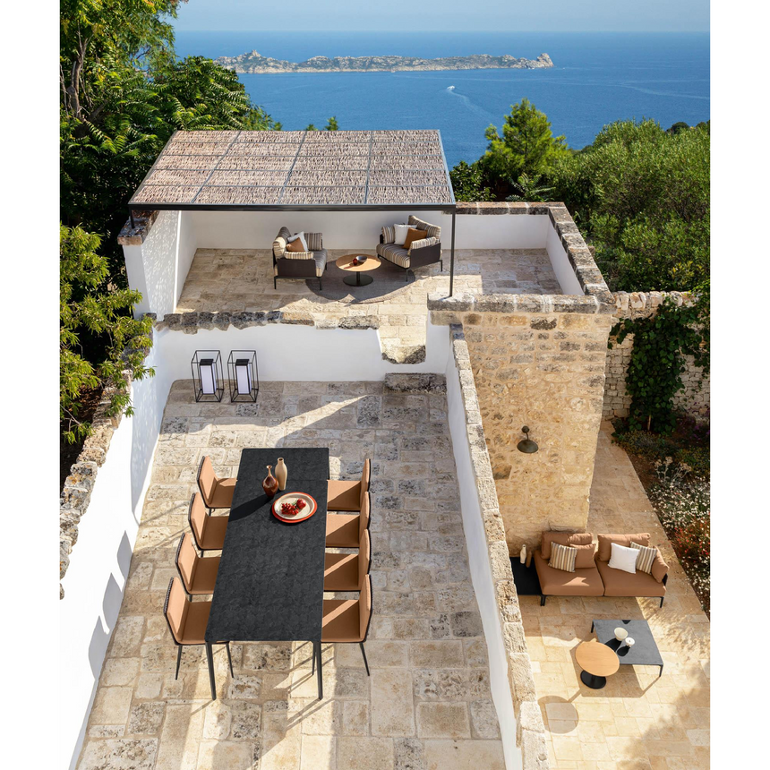 Aluminum Padded Outdoor Dining Chair | Talenti Leaf