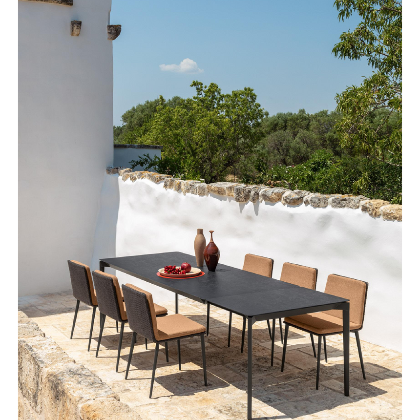 Aluminum Padded Outdoor Dining Chair | Talenti Leaf