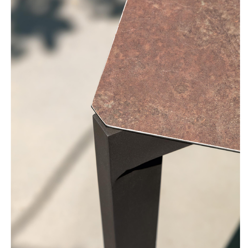 Aluminum Square Outdoor Dining Table | Talenti Leaf | Italianfurniture.com