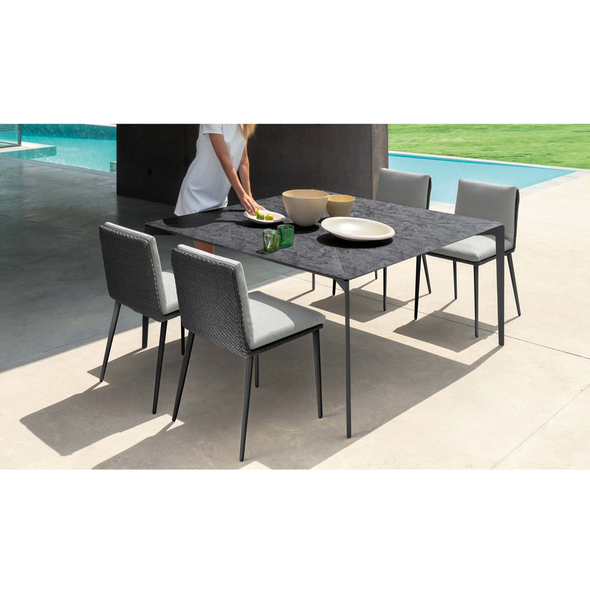 Aluminum Square Outdoor Dining Table | Talenti Leaf | Italianfurniture.com