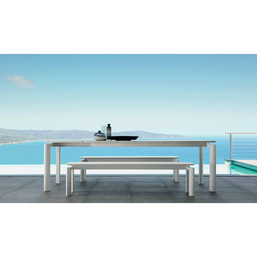 Powder-Coated Aluminum Outdoor Bench | Talenti Milo | Italianfurniture.com