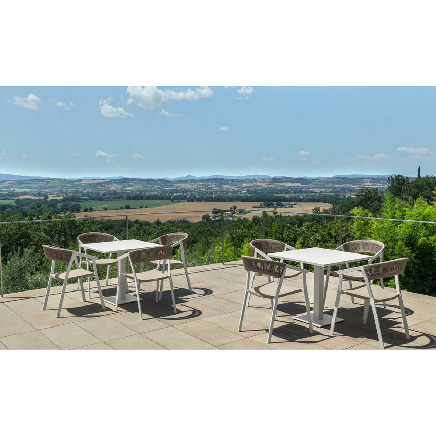 Outdoor Aluminum Modern Dining Table | Talenti Milo | Italianfurniture.com