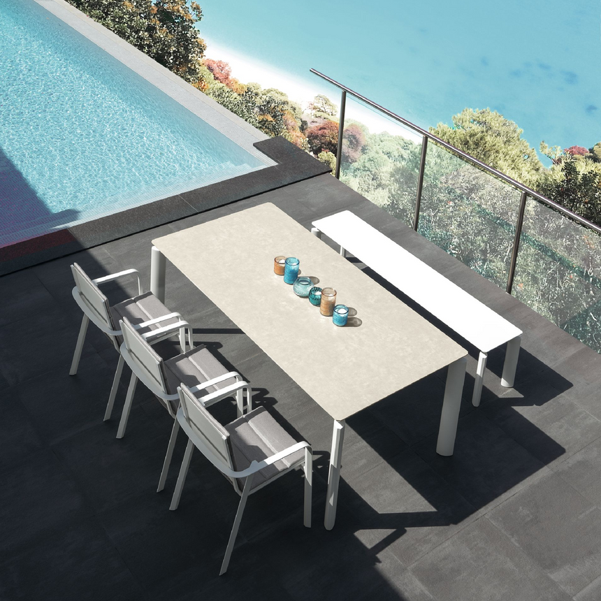 Outdoor Aluminum Frame Dining Table | Talenti Milo