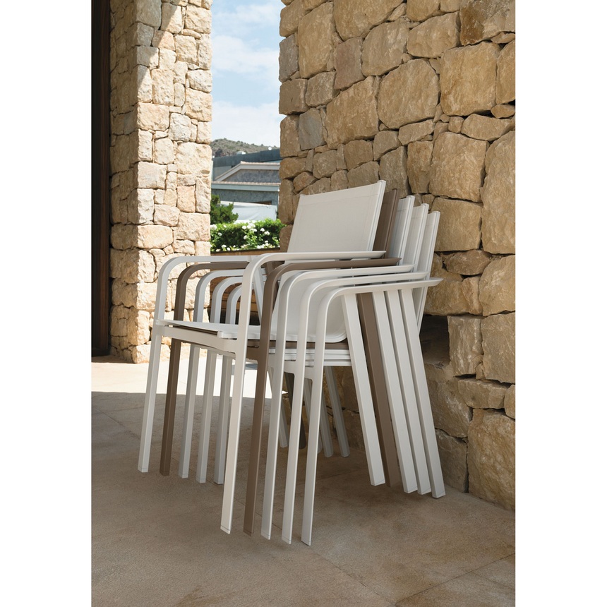 Outdoor Textilene Dining Armchair | Talenti Milo | Italianfurniture.com