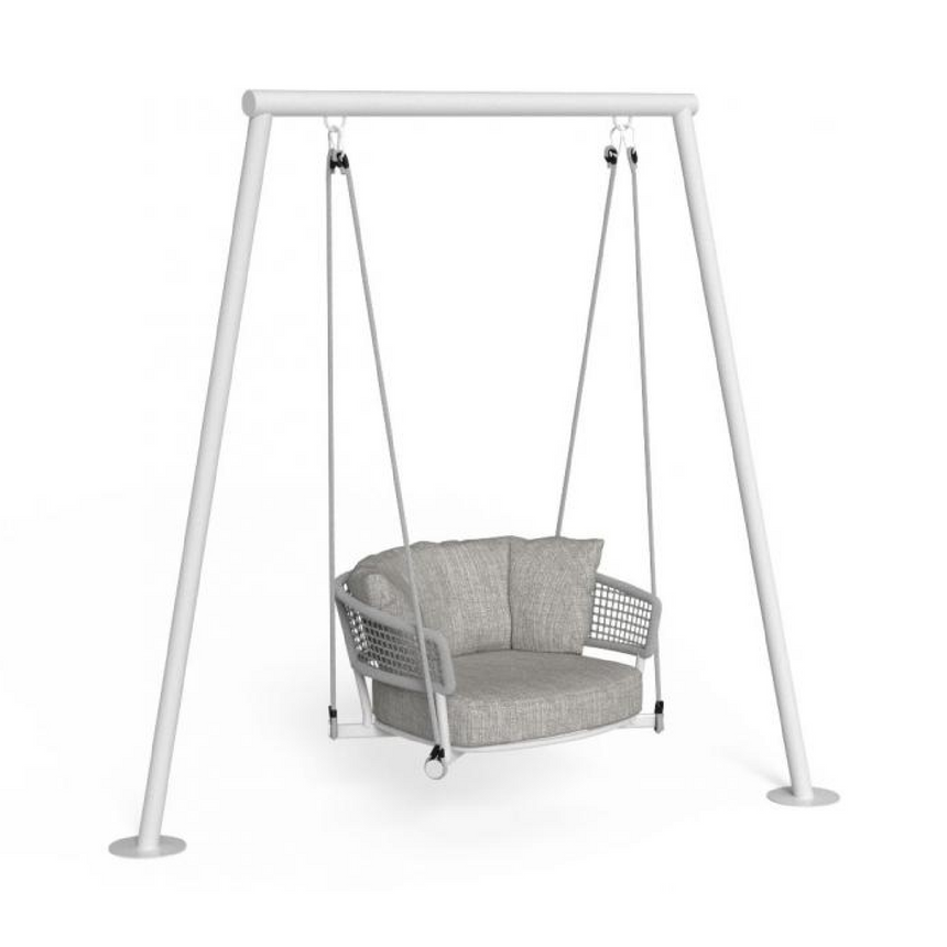 Curved Outdoor Cushioned Swing Chair | Talenti Moon | Italianfurniture.com