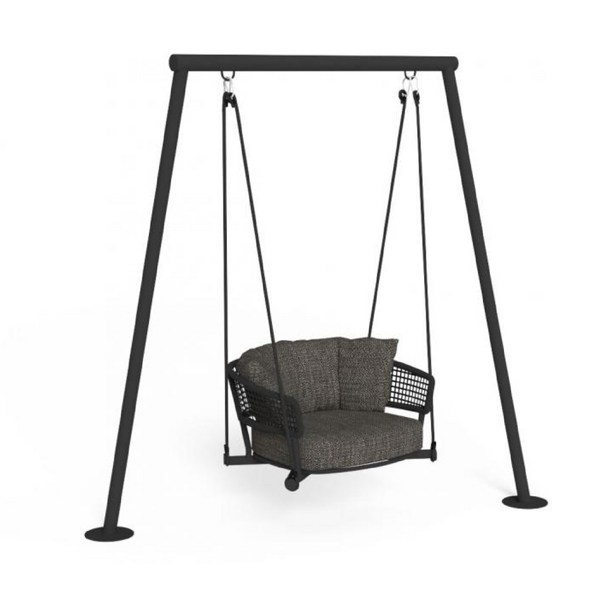 Curved Outdoor Cushioned Swing Chair | Talenti Moon | Italianfurniture.com
