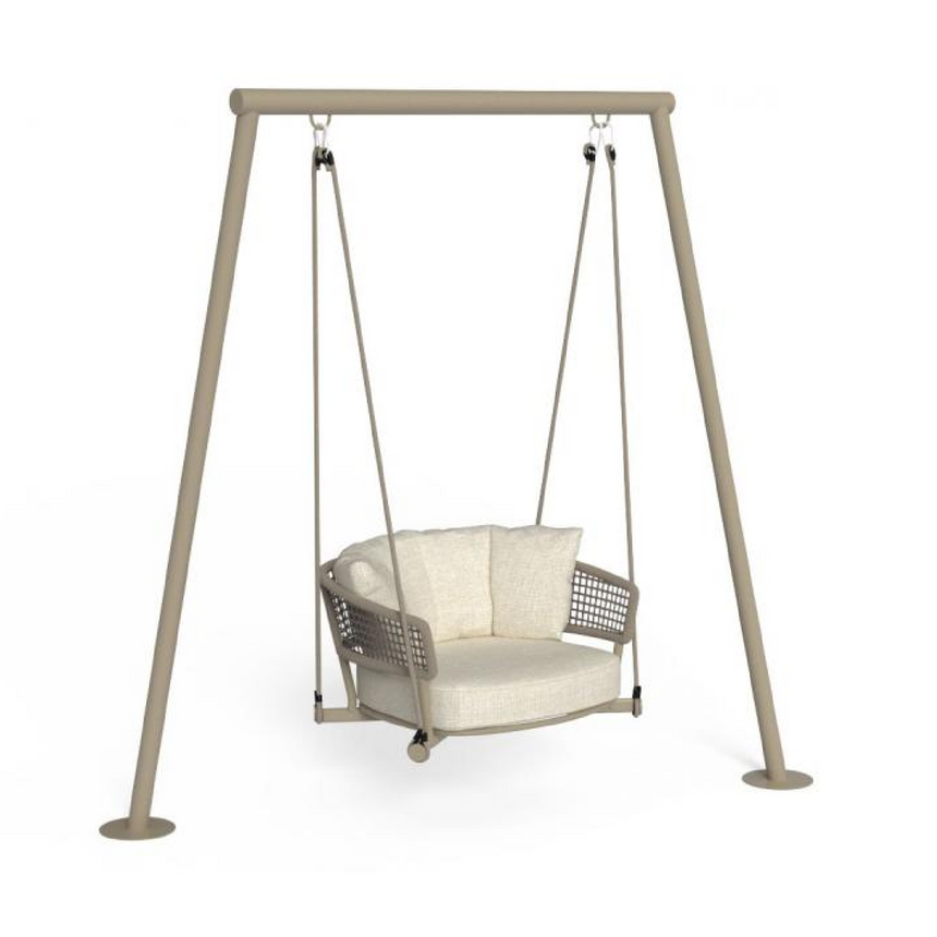Curved Outdoor Cushioned Swing Chair | Talenti Moon | Italianfurniture.com