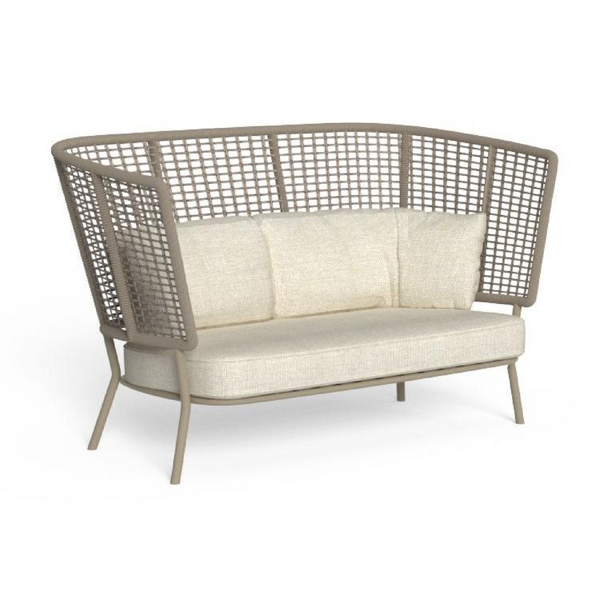 Curved Outdoor Rope Loveseat | Talenti Moon | Italianfurniture.com