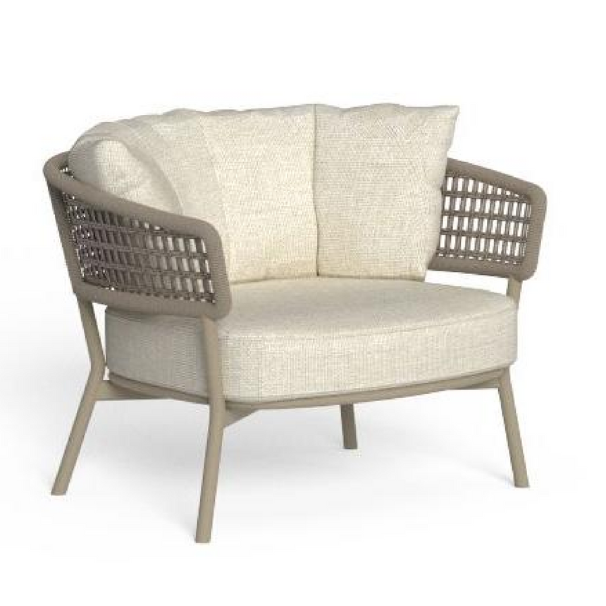 Curved Outdoor Rope Lounge Chair | Talenti Moon | Italianfurniture.com
