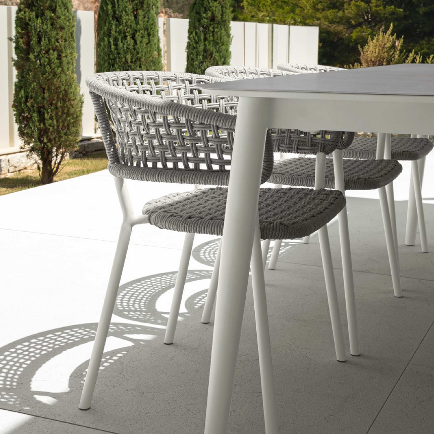 Curved Rope Outdoor Dining Chair | Talenti Moon | Italianfurniture.com
