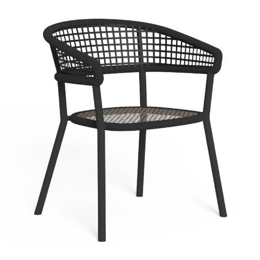 Curved Rope Outdoor Dining Chair | Talenti Moon | Italianfurniture.com