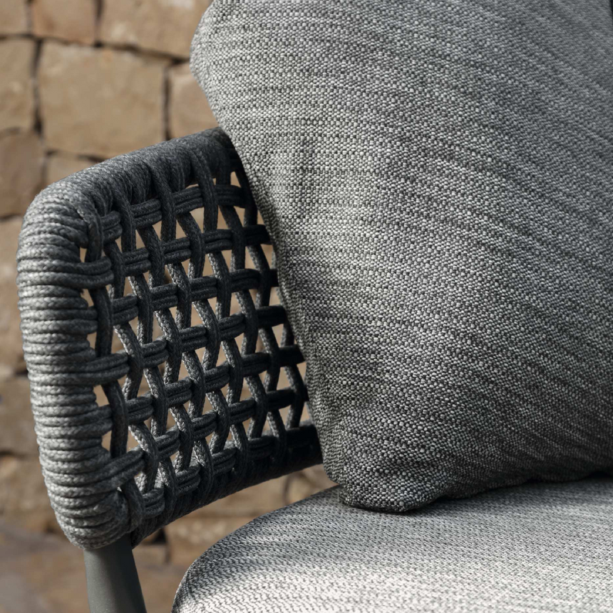 Curved Rope Outdoor Dining Chair | Talenti Moon | Italianfurniture.com