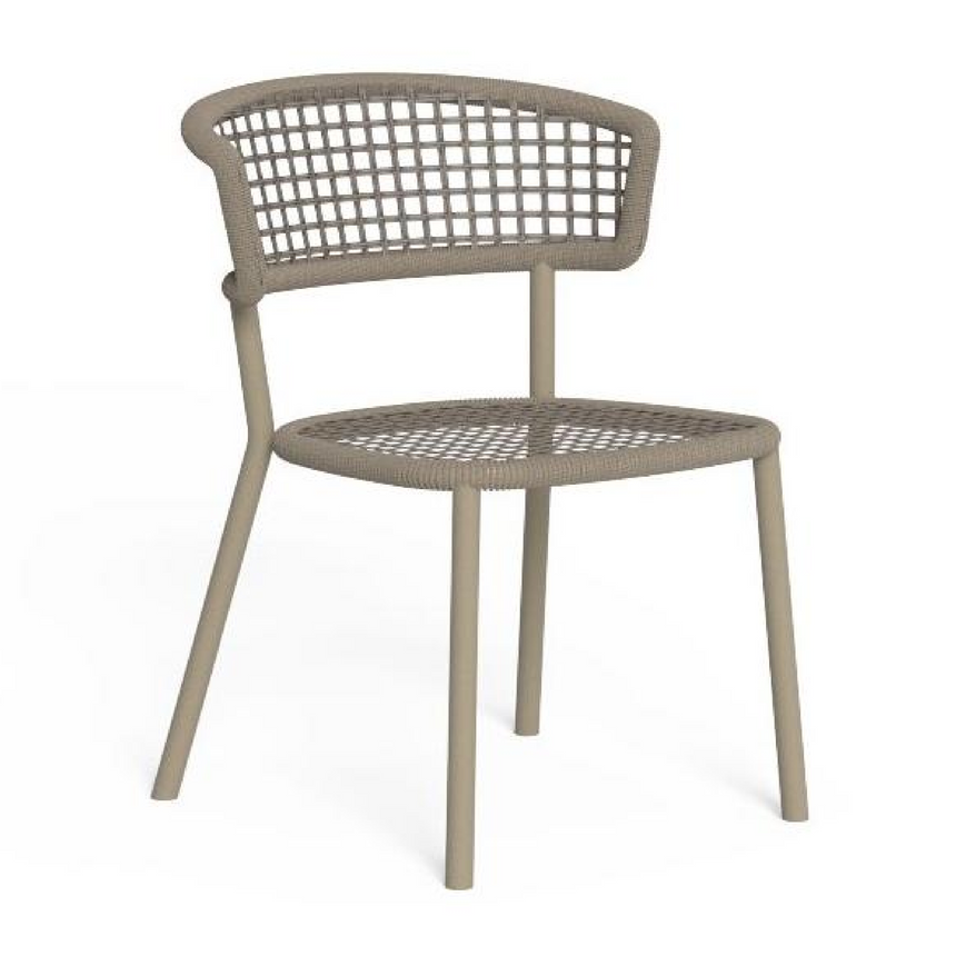 Curved Rope Outdoor Dining Chair | Talenti Moon | Italianfurniture.com