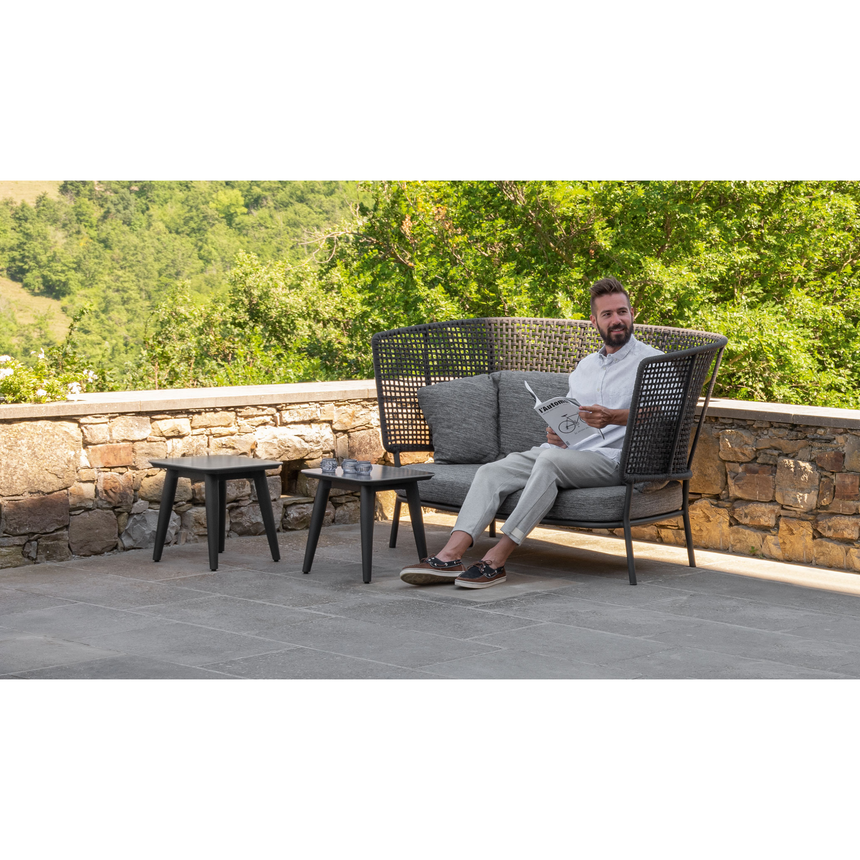 Square Ceramic Outdoor Side Table | Talenti Moon | Italianfurniture.com