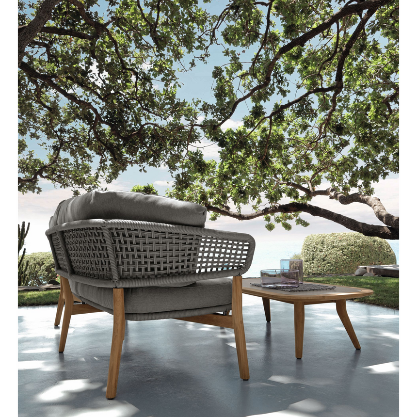 Teak Framed 2-Seater Outdoor Sofa | Talenti Moon | Italianfurniture.com