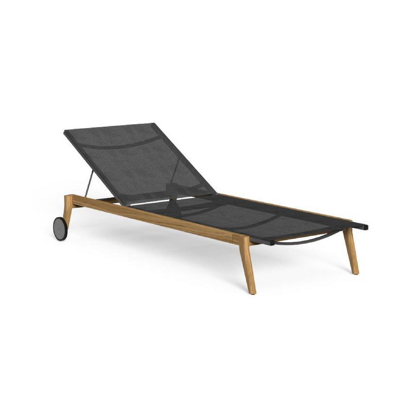 Teak Framed Sun Lounger | Talenti Moon | Italianfurniture.com