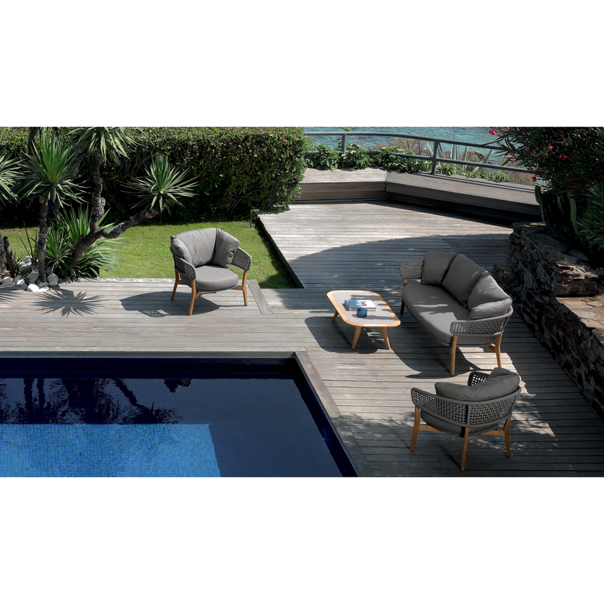 Teak Framed Outdoor Living Armchair | Talenti Moon | Italianfurniture.com