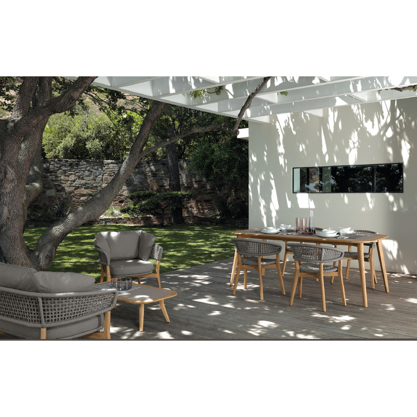 Teak Framed Outdoor Living Armchair | Talenti Moon | Italianfurniture.com