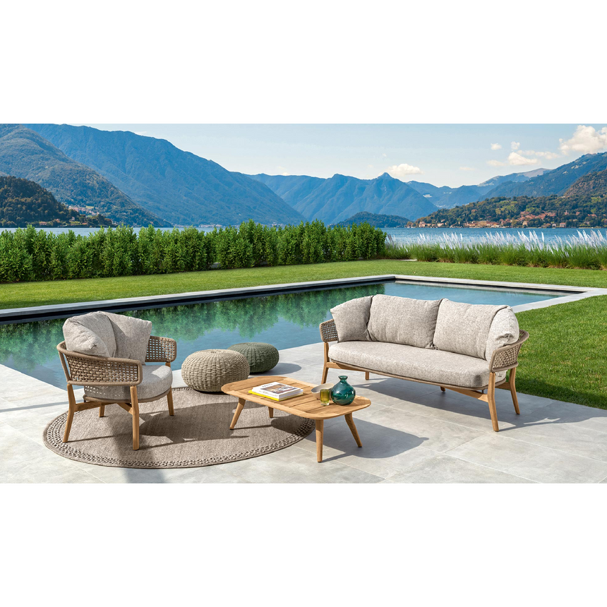Teak Framed Outdoor Living Armchair | Talenti Moon | Italianfurniture.com